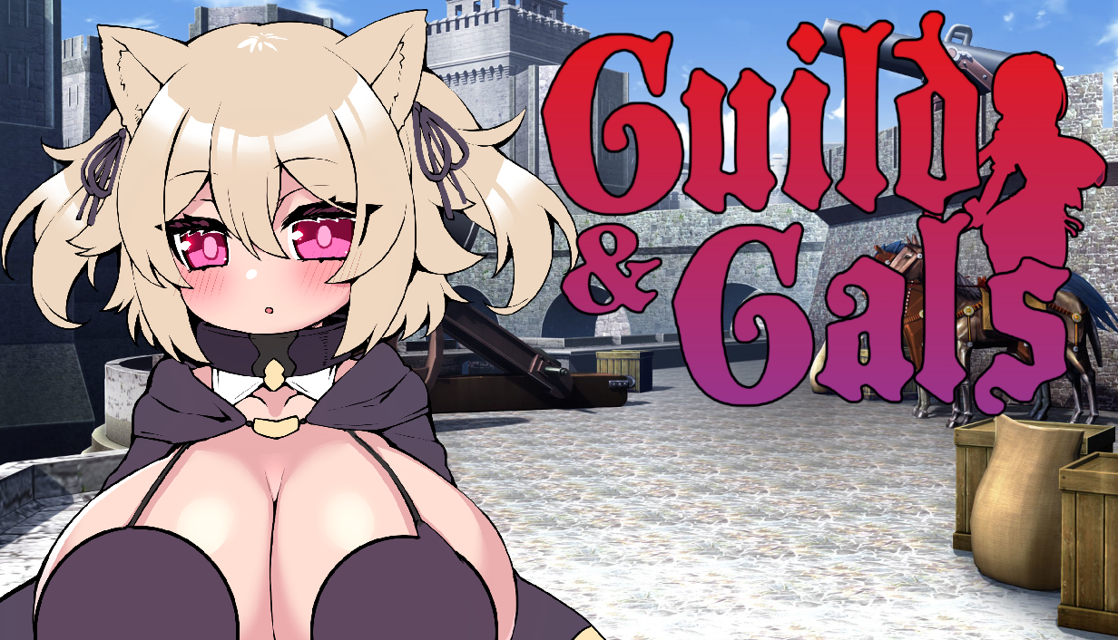 Guild & Gals key art with a fantasy character and the game title